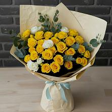 Букет цветов из:  Розы #REPLACE_PRED# Красночервонном