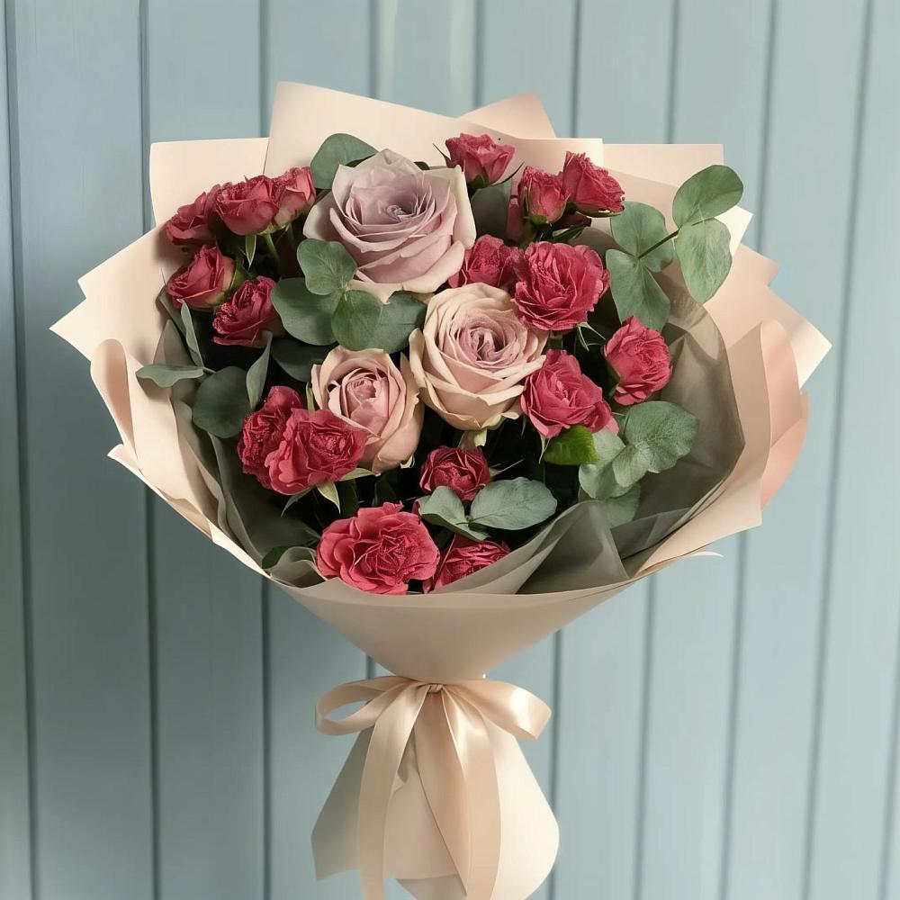 Букет цветов из: Гвоздики и Розы в Красночервонном
