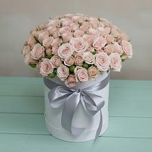 Цветочная композиция из Розы в шляпной коробке в Красночервонном