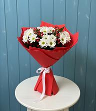 Букет цветов из:  Хризантемы #REPLACE_PRED# Красночервонном
