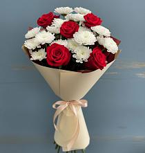 Букет цветов из:  Розы и Хризантемы в Красночервонном