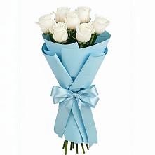 Букет 7 белых роз Проуд в Красночервонном