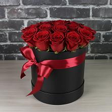 Цветочная композиция из Розы в шляпной коробке в Красночервонном