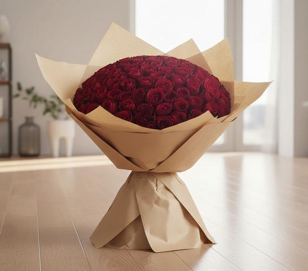 Букет 101 Красная роза в Красночервонном