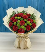 Букет цветов из:  Розы и Хризантемы в Красночервонном