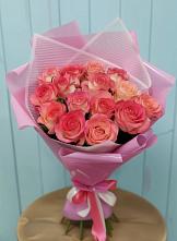 Букет 15 Розовых роз Равель в Красночервонном