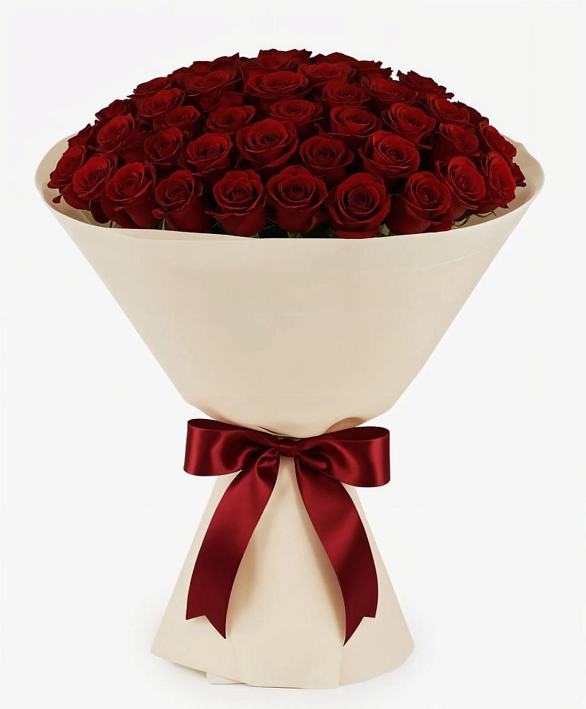 Букет 101 Бордовая роза Блэк Бакарра в Красночервонном